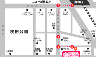 新橋風俗店【白い巨乳】マップ